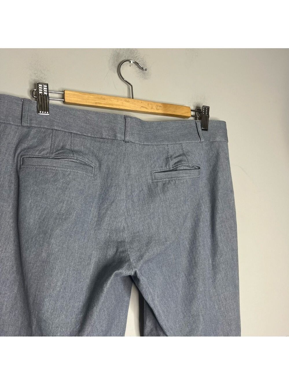 Banana Republic Sloan Fit Slim Cropped Grey/Blue Ankle Pants, size 10 - Picture 6 of 12
